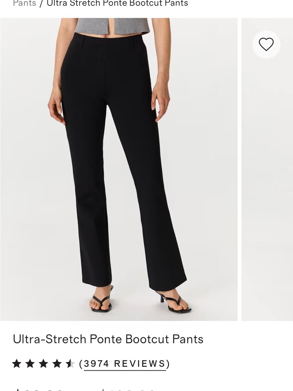 Quince Black Bootcut Ponte Pants